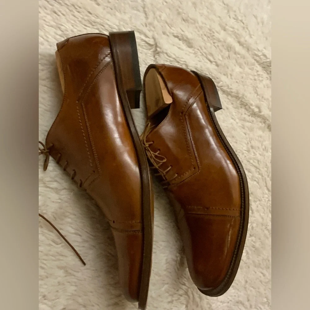 Allen Solly Tan Leather Oxfords - Picture 4 of 8